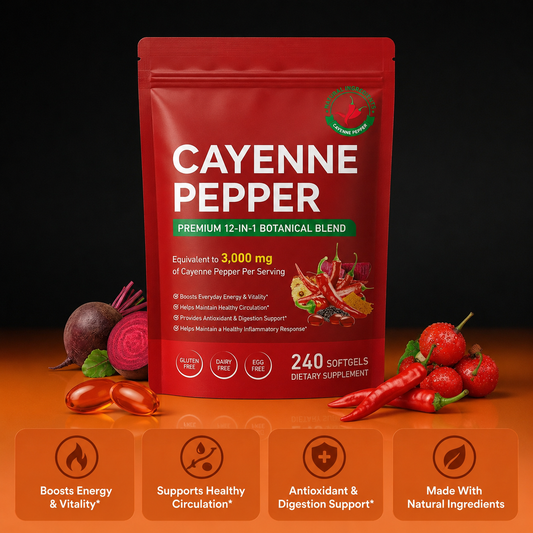 Cayenne Pepper 12-in-1 Intimacy Softgels – 240 Softgels