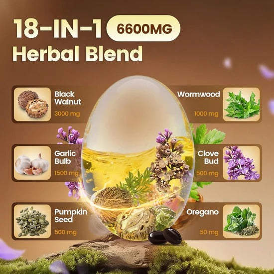 Wormwood Black Walnut Cloves Capsules
